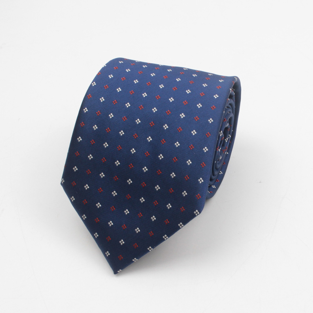 Men's Tie 8cm Stripe Dot Neckt - огляд і ціна Men Formal Wear Blue