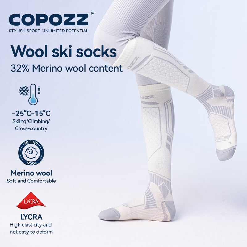 COPOZZ Merino Wool Winter Ski  - огляд і ціна Sock Garter Men
