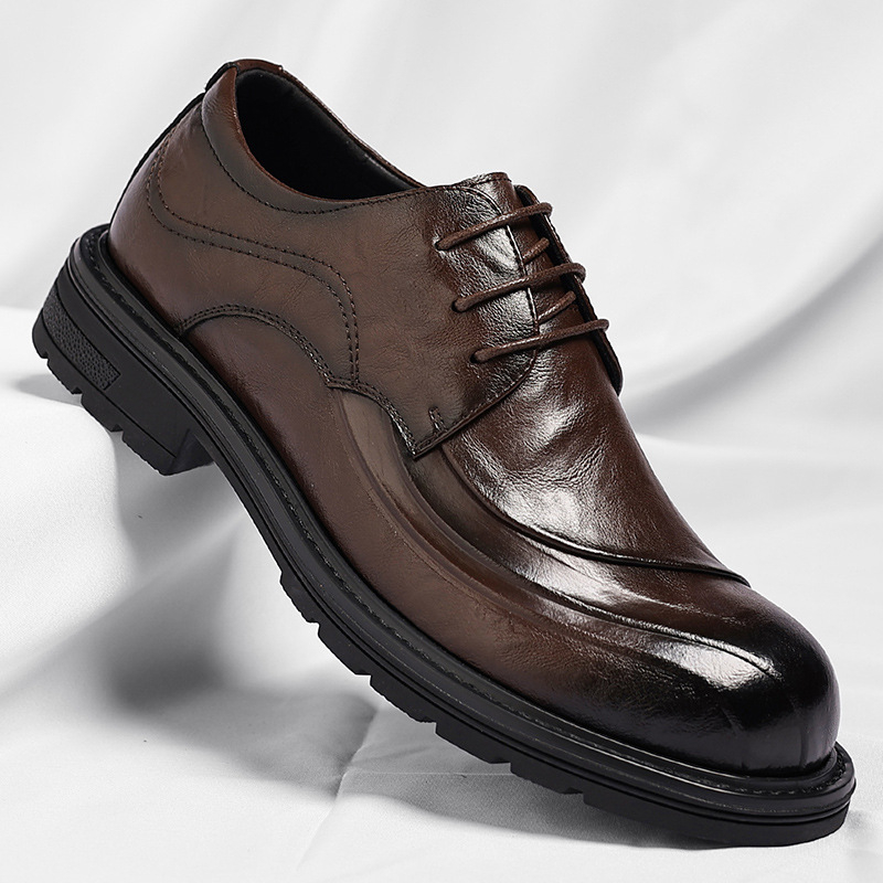 Brown Burnished Genuine Leathe - огляд і ціна Men'S Formal Wear In Wedding