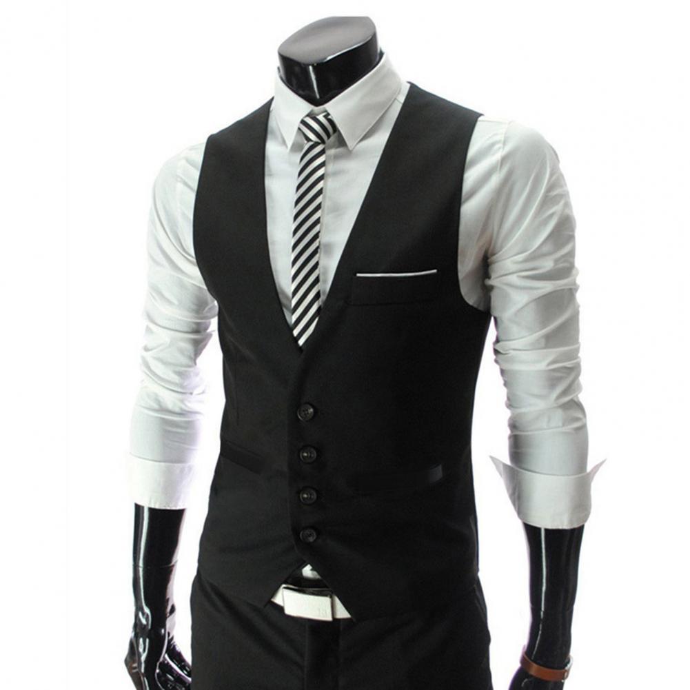 Men Vest Single Breasted Suit  - огляд і ціна Formal Vest Waistcoat
