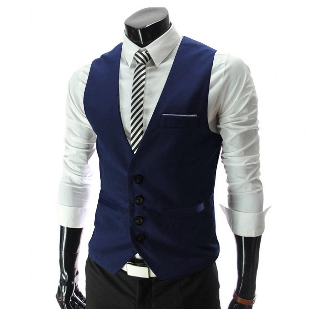 Men Vest Single Breasted Suit  - огляд і ціна Formal Vest Waistcoat