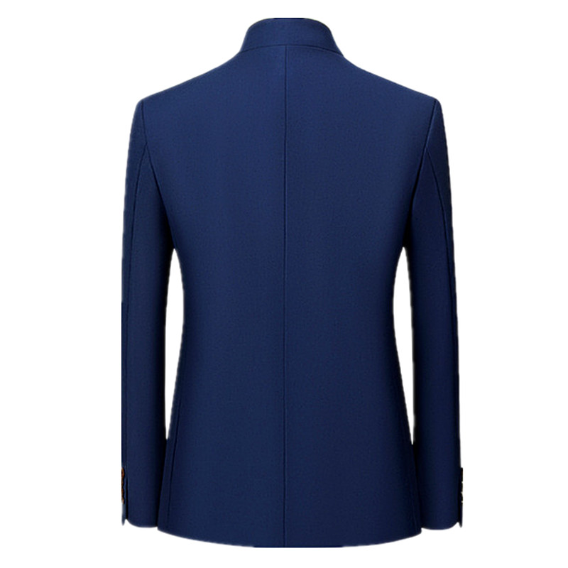 2026 Men's Chinese Style Long  - огляд і ціна Men Formal Wear Blue