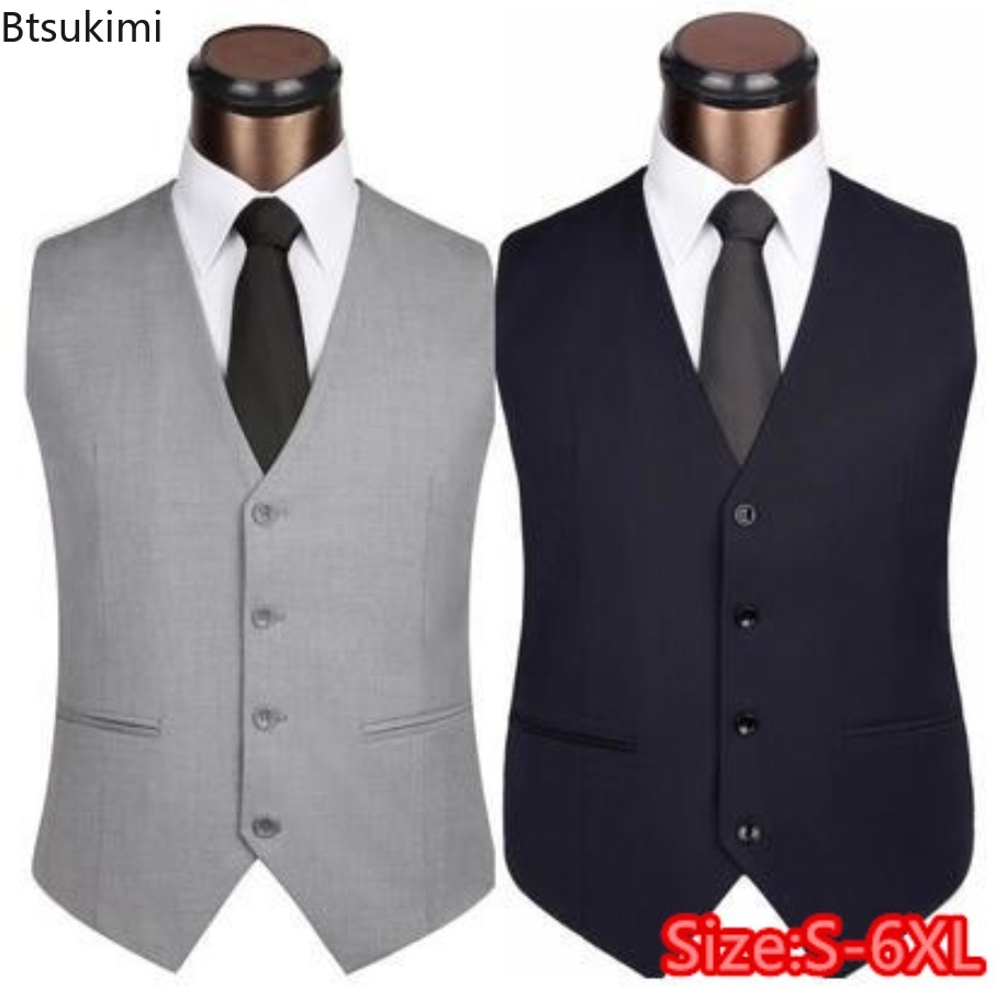 S-6XL Plus Size Men's Korean S - огляд і ціна Formal Vest Waistcoat