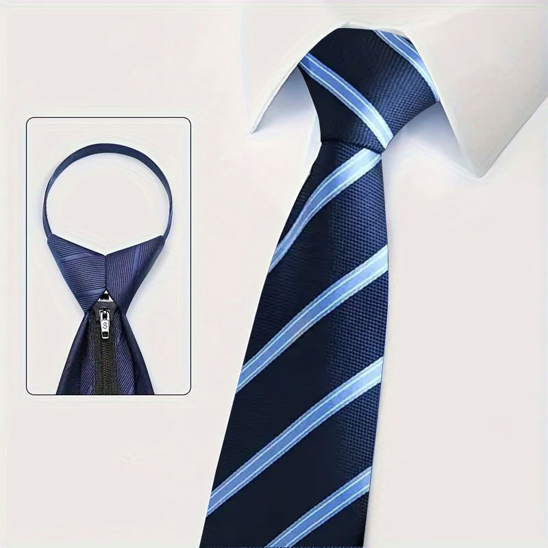 6Pcs Men's Zip Tie Ties 8cm (3 - огляд і ціна Men Formal Wear Blue