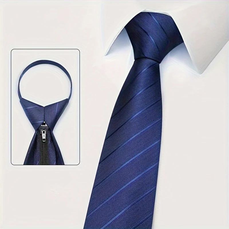 6Pcs Men's Zip Tie Ties 8cm (3 - огляд і ціна Men Formal Wear Blue
