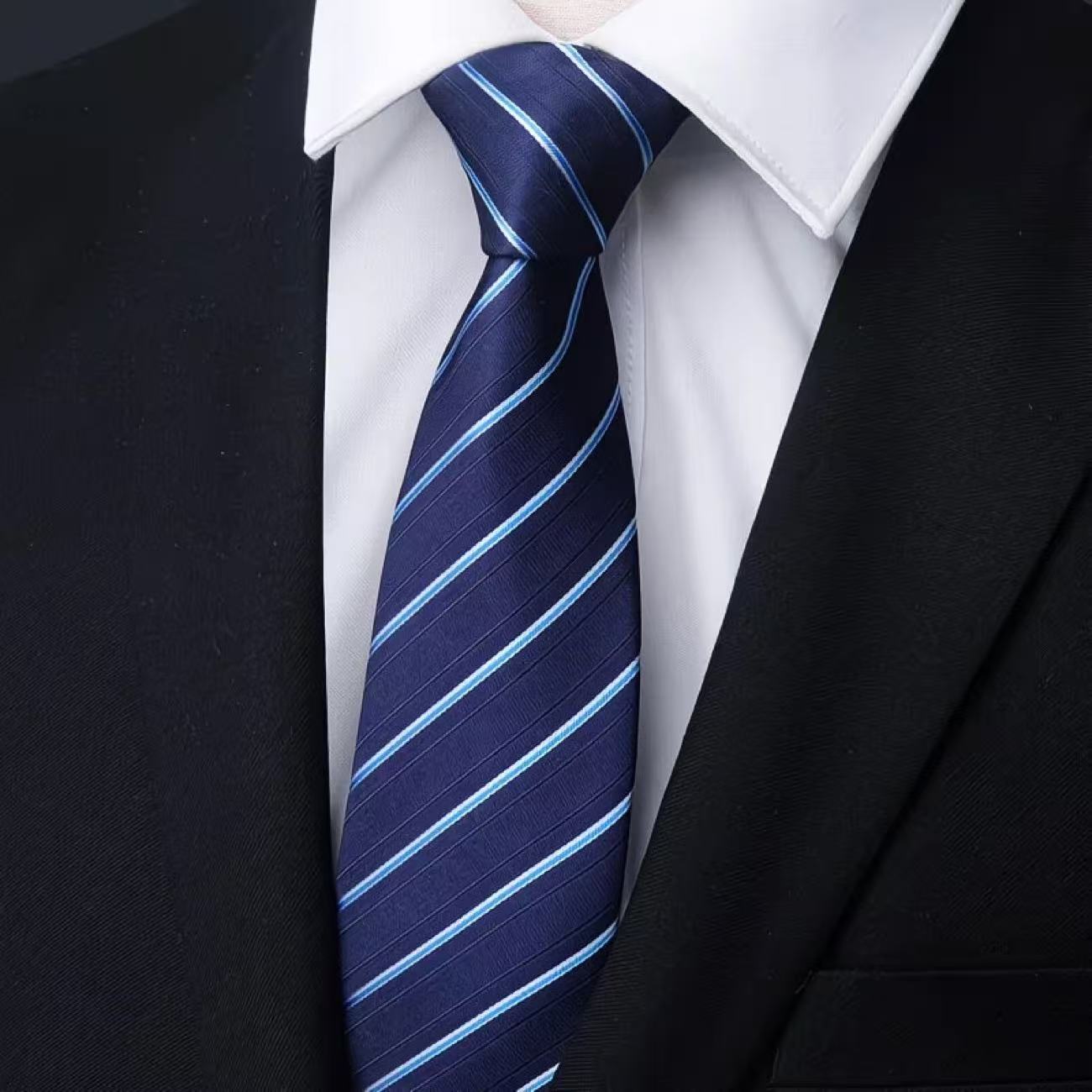 6Pcs Men's Zip Tie Ties 8cm (3 - огляд і ціна Men Formal Wear Blue