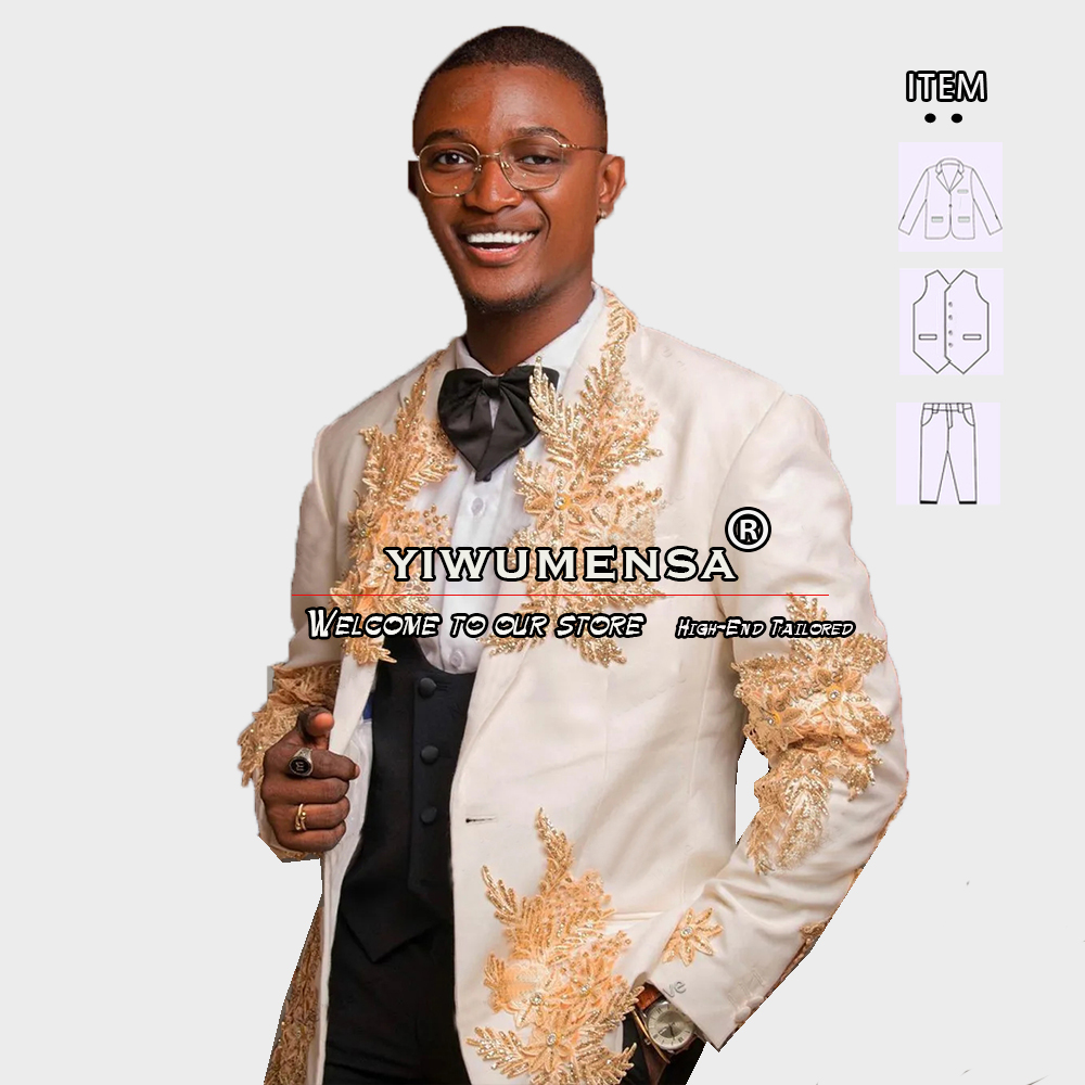 Customized 3 Pieces Suits Men  - огляд і ціна Men'S Formal Wear In Wedding