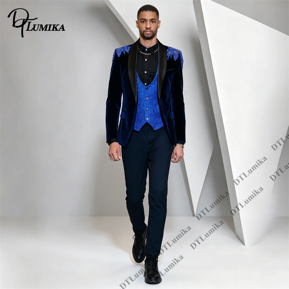 Peagent Men 3 Piece Velvet Sui - огляд і ціна Men'S Formal Wear In Wedding